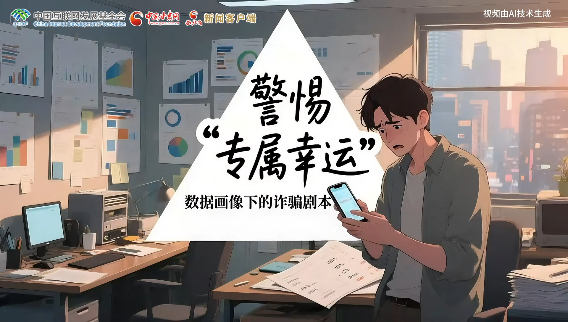 【甘快看】e法耀陇原|AI视频 警惕“专属幸运”数据画像下的诈骗剧本杀